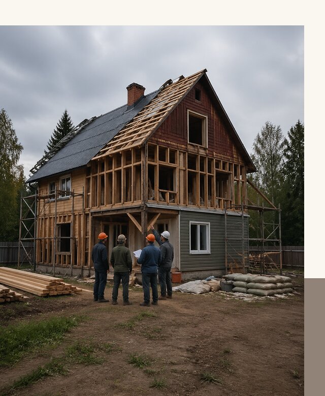 Реконструкция дачного дома в Кстове под ключ с проектом