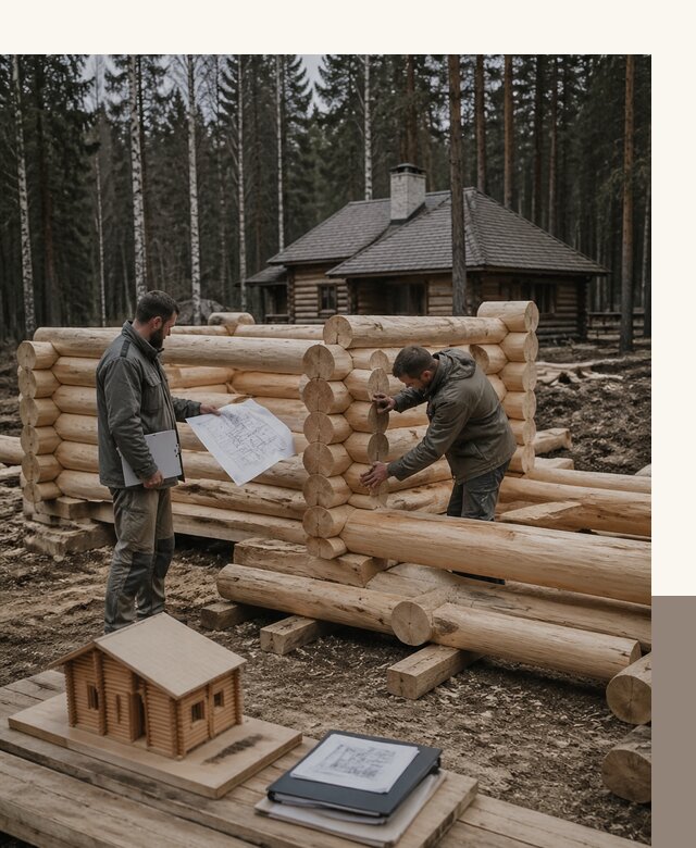 Проектирование и строительство домов из бревна в Кстове